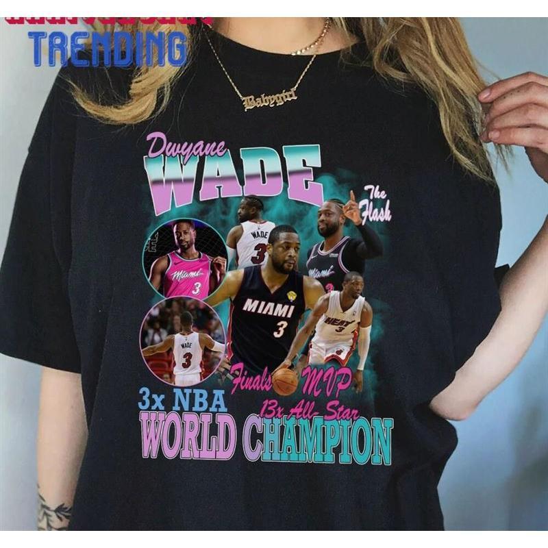 Dwyane Wade Shirt Jr Bootleg 90s Graphic Tee Classic